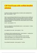 CIP Final Exam &lpar;272 questions&rpar; with verified detailed solutions