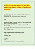 CIP Exam Study Guide &lpar;89 multiple choice questions&rpar; with precise detailed solutions