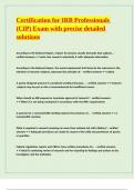 Certification for IRB Professionals &lpar;CIP&rpar; Exam with precise detailed solutions 