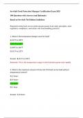 ServSafe Food Protection Manager Certification Exam 2025 100 Questions with Answers and Rationales Based on ServSafe 7th Edition Guidelines