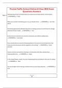 Florida Traffic School Online &lpar;4-Hour BDI&rpar; Exam Questions Answers