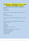NP 230 Exam 1 UPDATED ACTUAL   Exam  Questions and CORRECT Answers