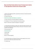New York Real Estate Broker Exam Practice Exam &lpar;Series  17-52&rpar; Questions And Correct Answers 2025
