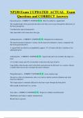 NP230 Exam 2 UPDATED  ACTUAL   Exam  Questions and CORRECT Answers 