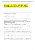 PACKGE DEAL Chapters 4 - 7&semi; Claywell LPN to RN Transitions