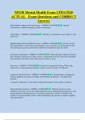 NP230 Mental Health Exam UPDATED   ACTUAL   Exam Questions and CORRECT  Answers
