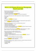 WGU C232 Human Resources Management Final Exam 2025