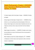 Digital Radiography Chapter 2 2025&sol;2026  Exam Questions Marking Scheme New  Update &vert; A&plus; Rated