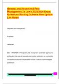 General and Household Pest  Management 7a Lowa 2025&sol;2026 Exam  Questions Marking Scheme New Update  &vert; A&plus; Rated 