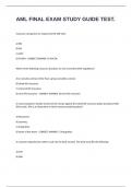 AML FINAL EXAM STUDY GUIDE TEST&period;