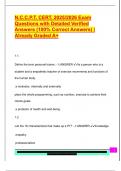 N&period;C&period;C&period;P&period;T&period; CERT&period; 2025&sol;2026 Exam  Questions with Detailed Verified  Answers &lpar;100&percnt; Correct Answers&rpar; &vert;  Already Graded A&plus; 