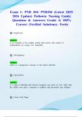 Exam 1&colon; PNR 204&sol; PNR204 &lpar;Latest 2025&sol; 2026 Update&rpar; Pediatric Nursing Guide&vert; Questions & Answers&vert; Grade A&vert; 100&percnt; Correct &lpar;Verified Solutions&rpar;- Fortis