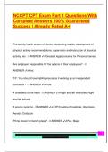 NCCPT CPT Exam Part 1 Questions With  Complete Answers 100&percnt; Guaranteed  Success &vert; Already Rated A&plus;