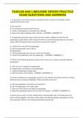 Taxicab and Limousine Driver Practice exam questions and answers