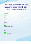 Exam 3&colon; PNR 204&sol; PNR204 &lpar;Latest 2025&sol; 2026 Update&rpar; Pediatric Nursing Guide&vert; Questions & Answers&vert; Grade A&vert; 100&percnt; Correct &lpar;Verified Solutions&rpar;- Fortis