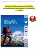 Solution Manual for Managerial Accounting&comma; 8th Edition by John Wild&comma; ken Shaw&comma; Barbara Chiappetta&comma; Verified Chapters 1 - 13&comma; Complete Newest Version