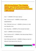 UPS Driving School "The 5 Seeing  Habits" and "10 Point Commentary"  2025&sol;2026 Exam Questions and Answers  &vert; 100&percnt; Solved