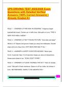 UPS DRIVING TEST 2025&sol;2026 Exam  Questions with Detailed Verified  Answers &lpar;100&percnt; Correct Answers&rpar; &vert;  Already Graded A&plus; 