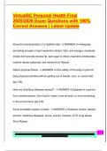 VirtualSC Personal Health Final  2025&sol;2026 Exam Questions with 100&percnt;  Correct Answers &vert; Latest Update 