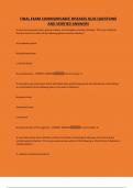 FINAL EXAM COMMUNICABLE DISEASES QUIZ QUESTIONS AND VERIFIED ANSWERS