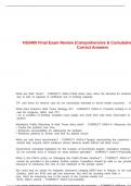 HS3400 Final Exam Review &lpar;Comprehensive & Cumulative&rpar; Questions And Correct Answers