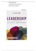 Test Bank For Leadership Theory and Practice 9th Edition by Peter G&period; Northouse &comma; All Chapters 1-16&period; Latest Edition