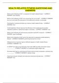 Health related fitness questions and answers