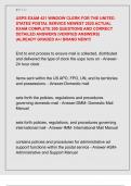 USPS EXAM 421 WINDOW CLERK FOR THE UNITED  STATES POSTAL SERVICE NEWEST 2025 ACTUAL  EXAM COMPLETE 200 QUESTIONS AND CORRECT  DETAILED ANSWERS &lpar;VERIFIED ANSWERS&rpar;  &vert;ALREADY GRADED A&plus;&sol; BRAND NEW&excl;&excl;&excl;