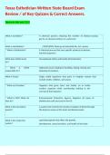 Texas Esthetician Written State Board Exam Review &sol; of Key Quizzes & Correct Answers&period;  
