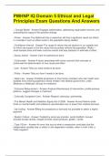 PMHNP IQ Domain 5 Ethical and Legal Principles Exam Questions And Answers