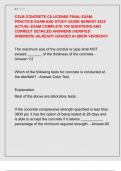 CSLB CONCRETE C8 LICENSE FINAL EXAM&comma;  PRACTICE EXAM AND STUDY GUIDE NEWEST 2025  ACTUAL EXAM COMPLETE 100 QUESTIONS AND  CORRECT DETAILED ANSWERS &lpar;VERIFIED  ANSWERS&rpar; &vert;ALREADY GRADED A&plus;&vert;&vert;NEW VERSION&excl;&excl;&excl;