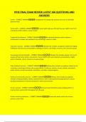 PFHS FINAL EXAM REVIEW LATEST 360 QUESTIONS AND ANSWERS