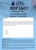 RDF2601 Assignment 2 &lpar;ANSWERS&rpar; 2025 - DISTINCTION GUARANTEED