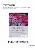 Test Bank - for Essentials of Oral Histology and Embryology A Clinical Approach 5th Edition by Daniel J&period; Chiego Jr&period; Jr&comma;ISBN&colon; 9780323497251 All Chapters Covered &vert; Complete Guide A&plus; &vert;&period;