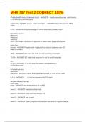 MHA 707 Test 2 CORRECT 100&percnt;
