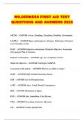  WILDERNESS FIRST AID TEST QUESTIONS AND ANSWERS 2025