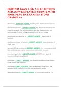 NEUR 101 Exam 1 &lpar;Ch&period; 1-4&rpar; QUESTIONS  AND ANSWERS&sol; LATEST UPDATE WITH  SOME PRACTICE EXAM IN IT 2025  GRADED A&plus; 