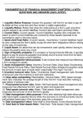 FUNDAMENTALS OF FINANCIAL MANAGEMENT CHAPTERS 1-4 WITH  QUESTIONS AND ANSWERS &lpar;2025 LATEST&rpar;&period;