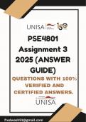 PSE4801 Assignment 3 2025 &lpar;ANSWER GUIDE&rpar;