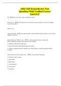 ASQ CQT-Exam Review Test Questions With Verified Correct Answers&excl;&excl;