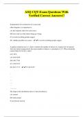 ASQ CQT-Exam Questions With Verified Correct Answers&excl;