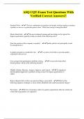 ASQ CQT-Exam Test Questions With Verified Correct Answers&excl;&excl;
