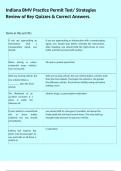 Indiana BMV Practice Permit Test&sol; Strategies Review of Key Quizzes & Correct Answers&period;