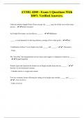 AVMG 4200 - Exam 1-Questions With 100&percnt; Verified Answers