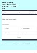 Indiana QMA State Exam&sol;Actual Questions & Verified Answers&comma; 2025 &sol; 2026&period;