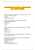 WILDERNESS FIRST AID EXAM 1 QUESTIONS WITH 100&percnt; CORRECT ANSWERS
