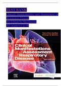 Test Bank for Clinical Manifestations and Assessment of Respiratory Disease 8th Edition Jardins complete all chapters complete newest version updated 2025