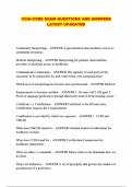 CCHI-CORE EXAM QUESTIONS AND ANSWERS LATEST UPDATED