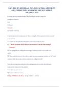 NGN HESI RN EXIT EXAM 2025-2026&vert;ACTUAL 130&plus; QUESTIONS AND CORRECT DETAILED   ANSWERS NEW REVIEW SOLUTION 2025