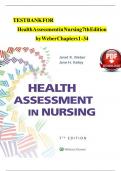 Test Bank For Health Assessment in Nursing 6th Edition by Weber All Chapters